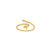 Bague serpent aspect ciselé, Plaqué or