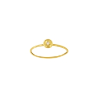 Bague solitaire 1 diamant HSI 0,025ct serti clos, Or 750/1000