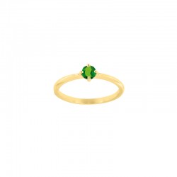 Bague solitaire Améthyste ronde 4mm sertie 4 griffes, Or 750/1000