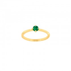 Bague solitaire Améthyste ronde 4mm sertie 4 griffes, Or 750/1000