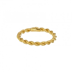 Bague torsadée collection URBAN en argent 925/1000 rhodié