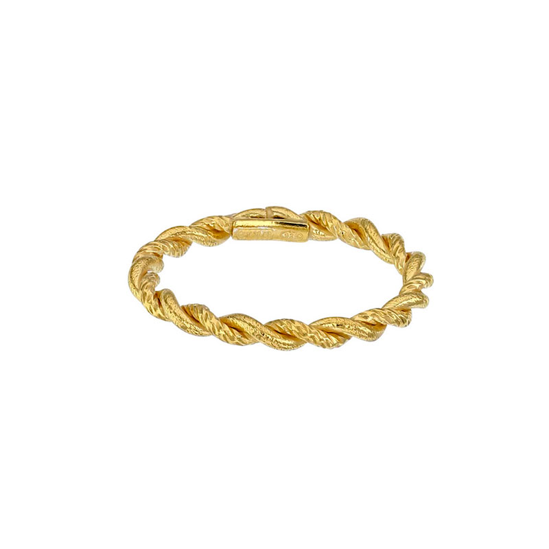 Bague torsadée collection URBAN en argent 925/1000 rhodié