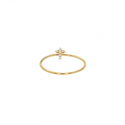 Bgaue croix sertie d'oxydes, Plaqué or