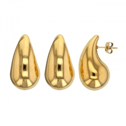 Boucle d'oreilles forme goutte, acier