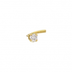 Boucle de nez Or 750/1000, avec diamant HSI 0.03ct (serti griffes)