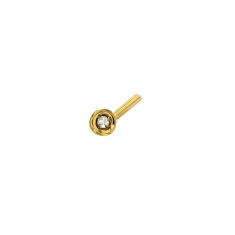 Boucle de nez Or 750/1000, avec diamant HSI 0.015ct (serti griffes)