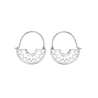 Boucles d'oreilles à motif ajouré, argent 925/1000 rhodié