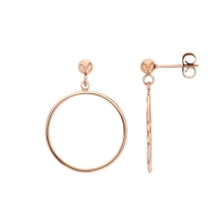 Boucles d'oreilles Acier doré-rose en forme de cercle