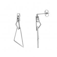 Boucles d'oreilles Acier formes géométriques asymétriques