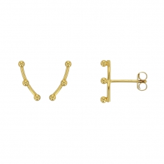 Boucles d'oreilles en Argent 925/1000 doré avec 3 petites boules