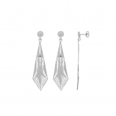 Boucles d'oreilles en argent 925/1000 - pendantes en filigrane
