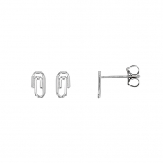 Boucles d'oreilles en Argent rhodié 925/1000 - trombones