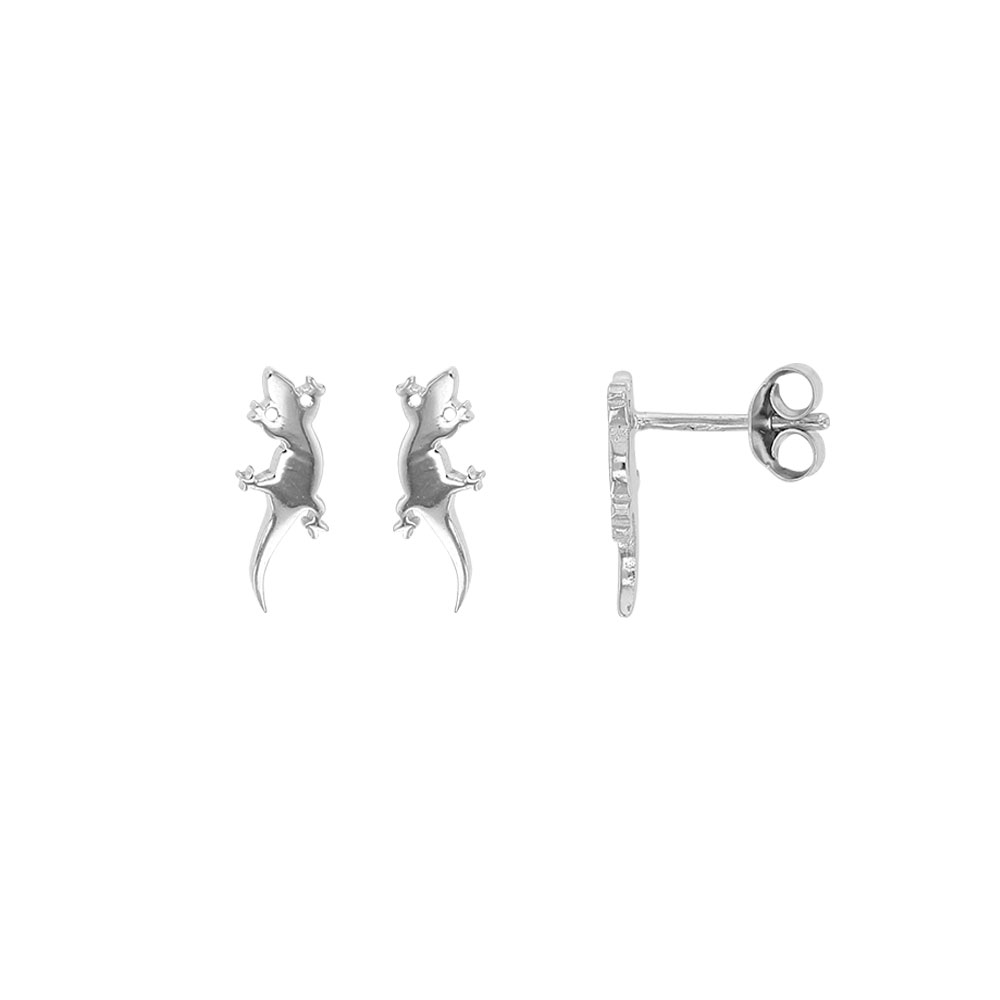 Boucles d'oreilles en argent rhodié 925/1000 - salamandre