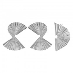 Boucles d'oreilles en spirale ciselées, argent 925/1000 rhodié