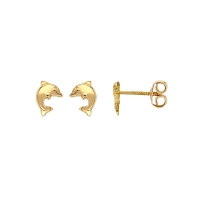 Boucles d'oreilles enfant Dauphin en Or 375/1000