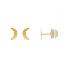 Boucles d'oreilles enfant Lune Or 375/1000 - Poussettes silicone