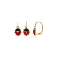 Boucles d'oreilles enfant Or 375/1000 - Coccinelle