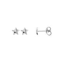 Boucles d'oreilles Etoile en argent rhodié 925/1000