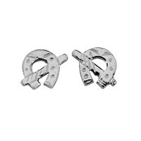 Boucles d'oreilles fer à cheval en argent 925/1000