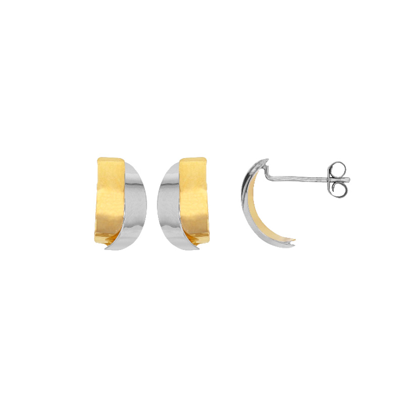 Boucles D'oreilles Créoles En Or 9 Carats (375/1000) - 15x15mm - Pour Femme - Neuf Avec étiquettes