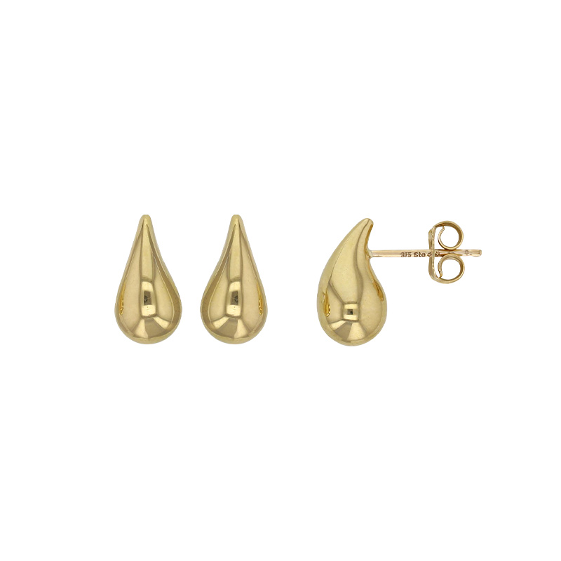 Boucles d'oreilles forme goutte H 12mm, Or 375/1000