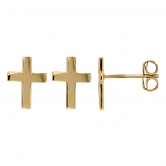 Boucles d'oreilles or 375/1000 - croix