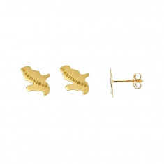 Boucles d'oreilles Or 375/1000 - forme Martinique