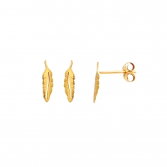 Boucles d'oreilles Or 375/1000 - plume