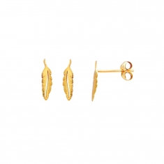 Boucles d'oreilles Or 375/1000 - plume