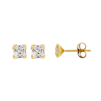 Boucles d'oreilles or 750/1000 avec oxyde de zirconium