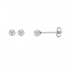 Boucles d'oreilles Or blanc 750/1000 - boules