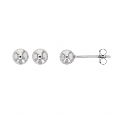 Boucles d'oreilles Or blanc 750/1000 - boules