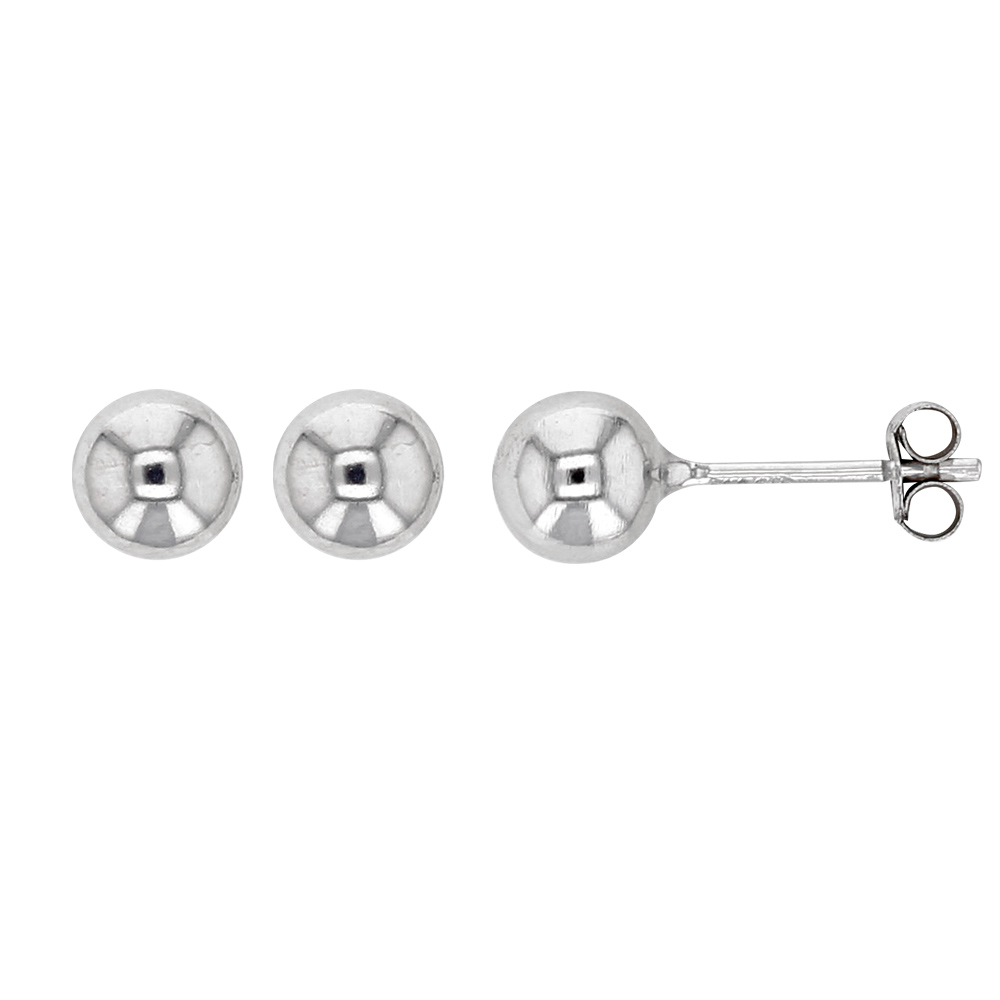 Boucles d'oreilles Or blanc 750/1000 - boules