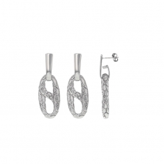 Boucles d'oreilles ovale-infini effet 