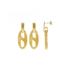 Boucles d'oreilles ovale-infini effet 