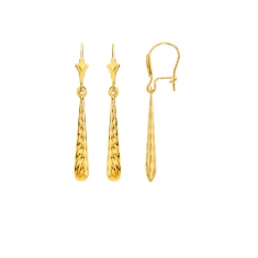 Boucles d'oreilles pendante Or 375/1000 - gouttes fines