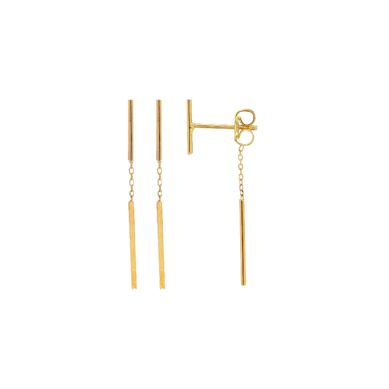 Boucles d'oreilles pendantes fils en Or 375/1000