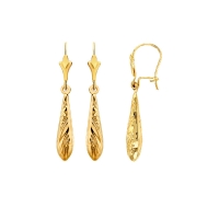 Boucles d'oreilles pendantes Or 375/1000 - fome goutte