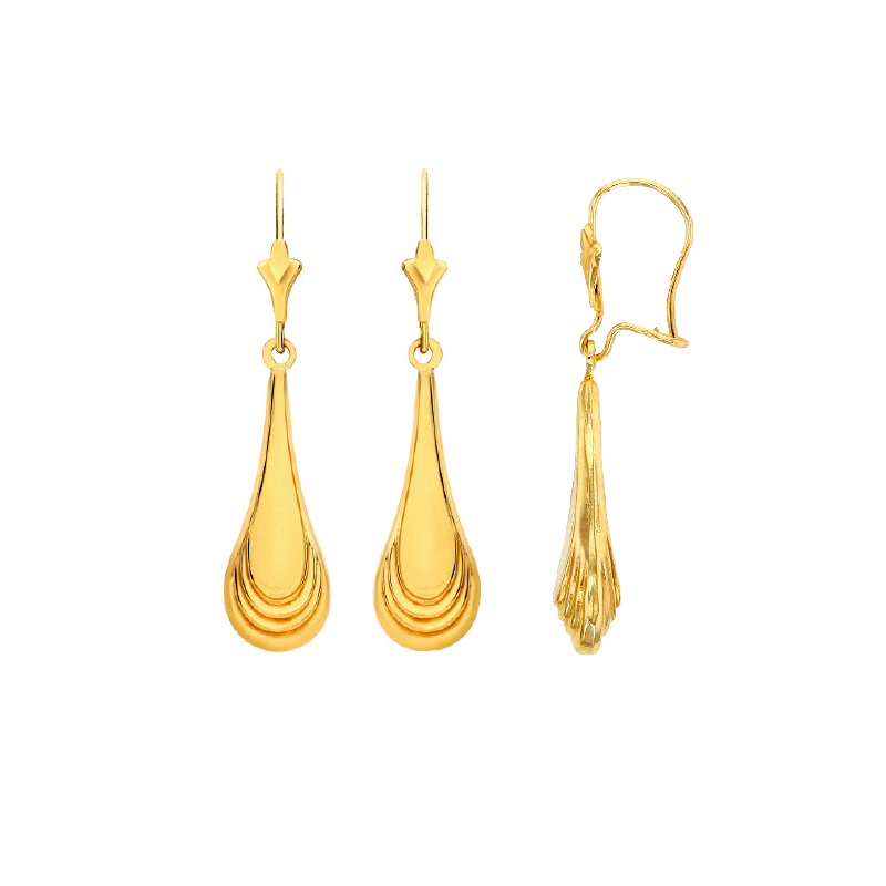 Boucles d'oreilles pendantes Or 375/1000 - gouttes