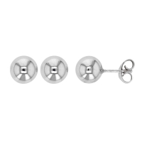 Boucles d'oreilles puces boules 3mm, argent 925/1000 platiné