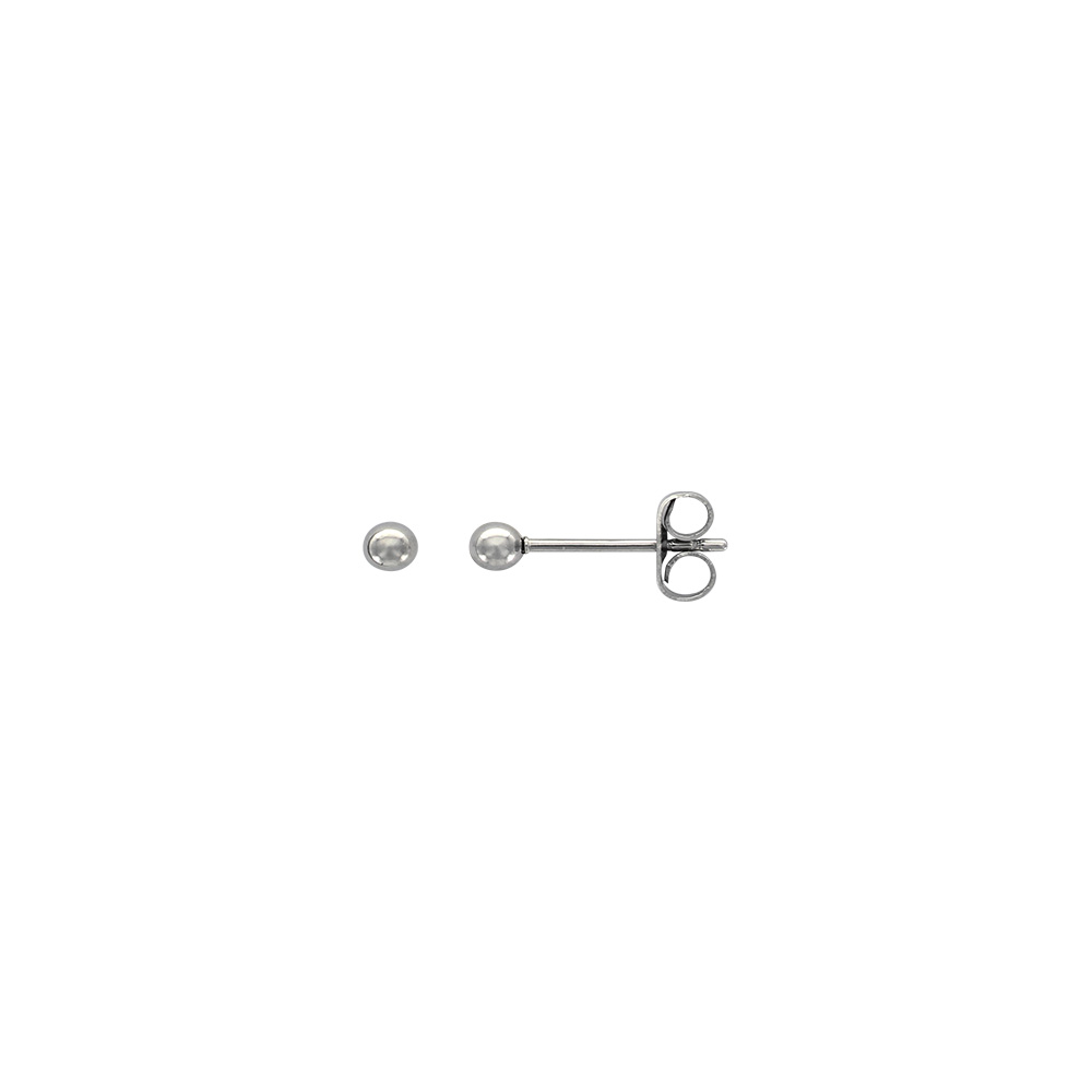 Boucles d'oreilles puces boules en acier