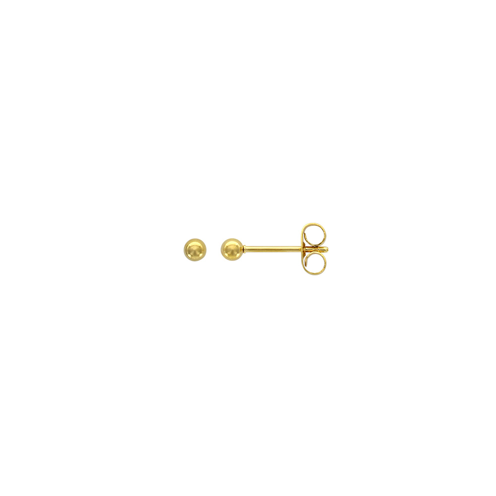 Boucles d'oreilles puces boules en acier