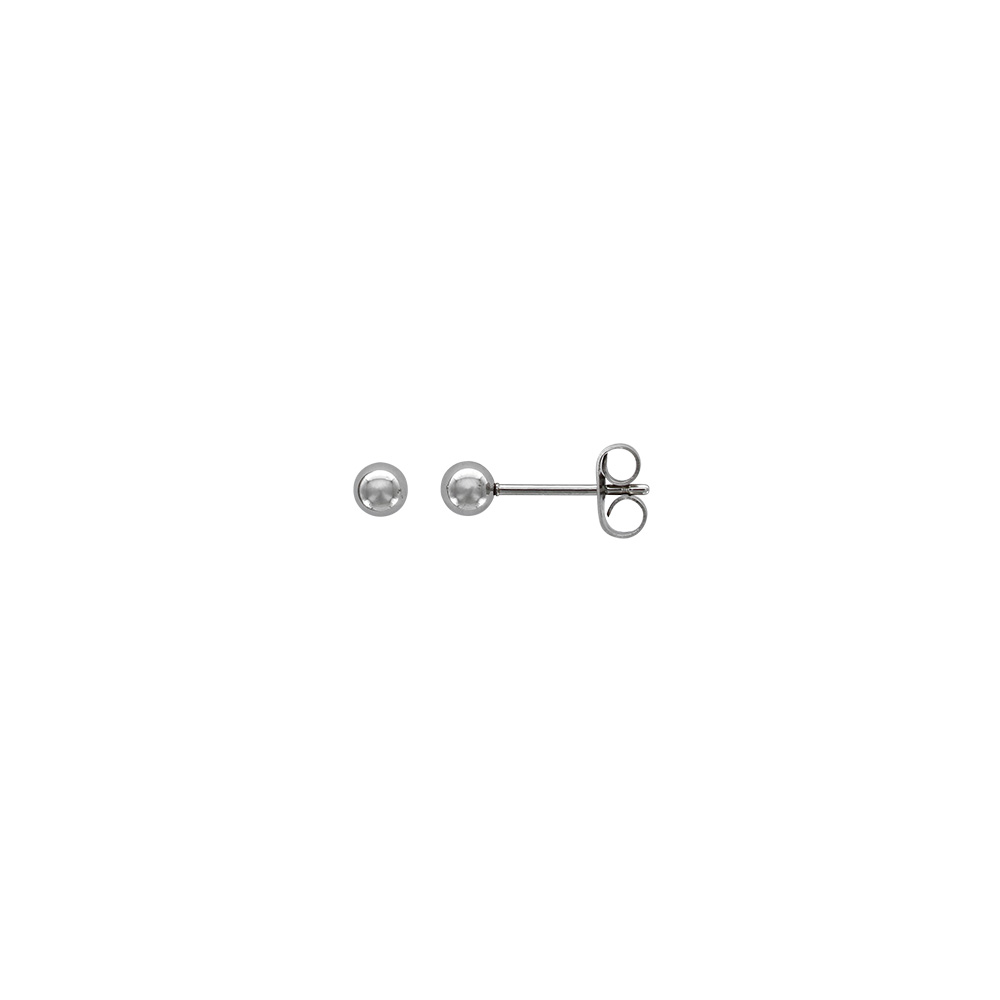 Boucles d'oreilles puces boules en acier