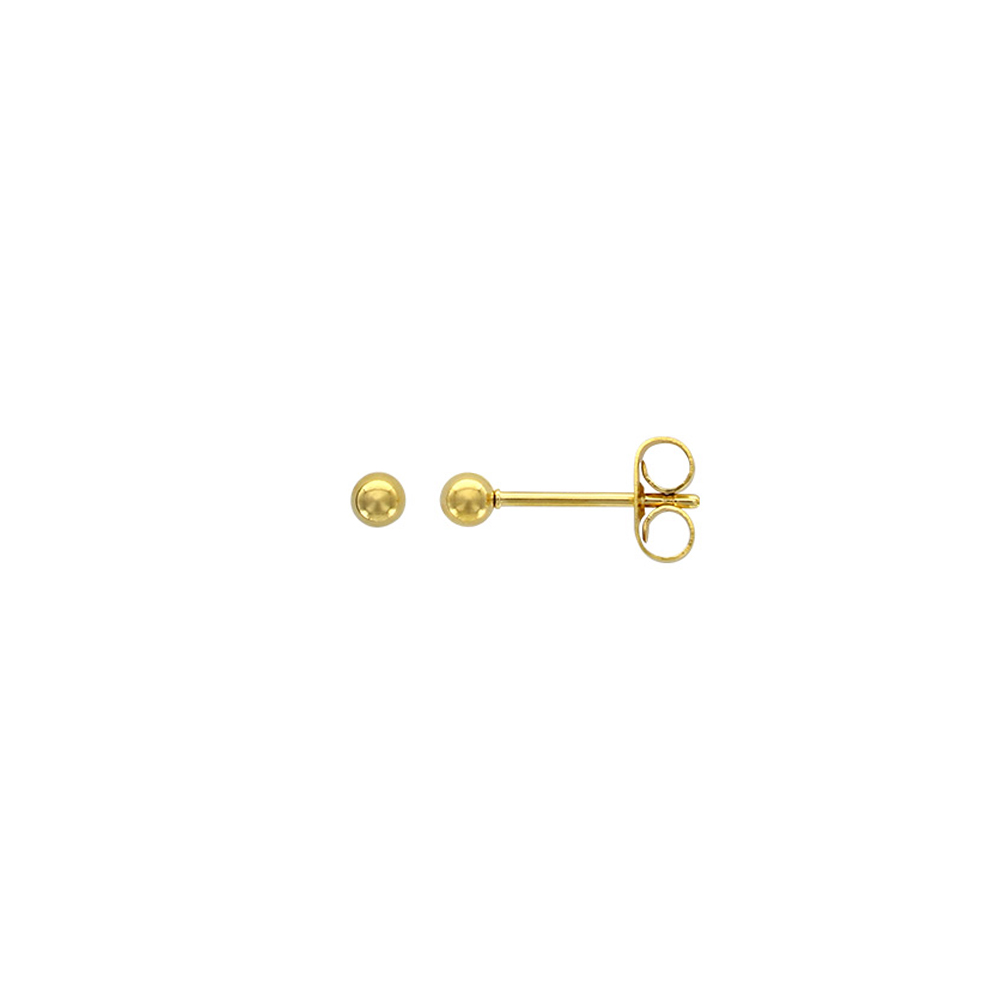 Boucles d'oreilles puces boules en acier