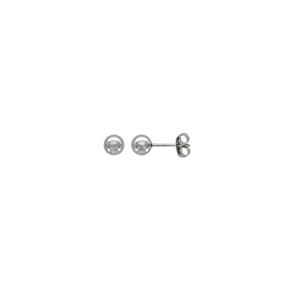 Boucles d'oreilles puces boules en acier