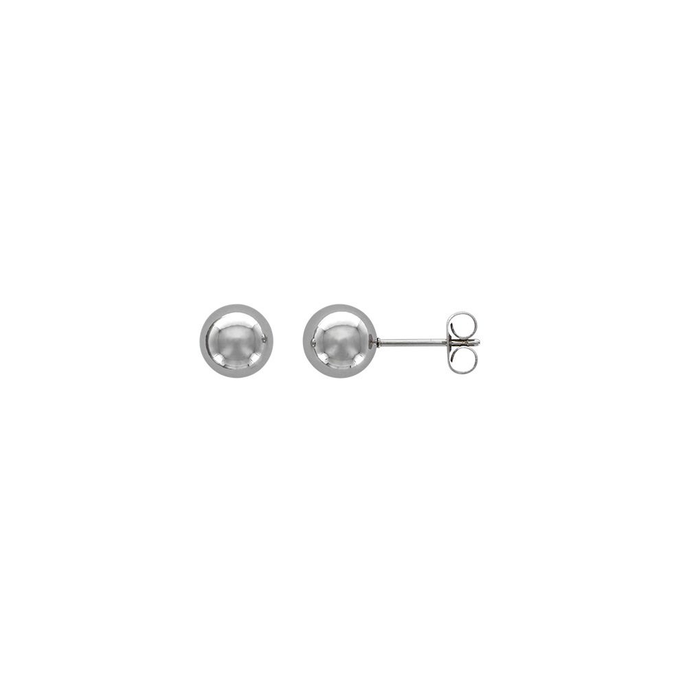 Boucles d'oreilles puces boules en acier