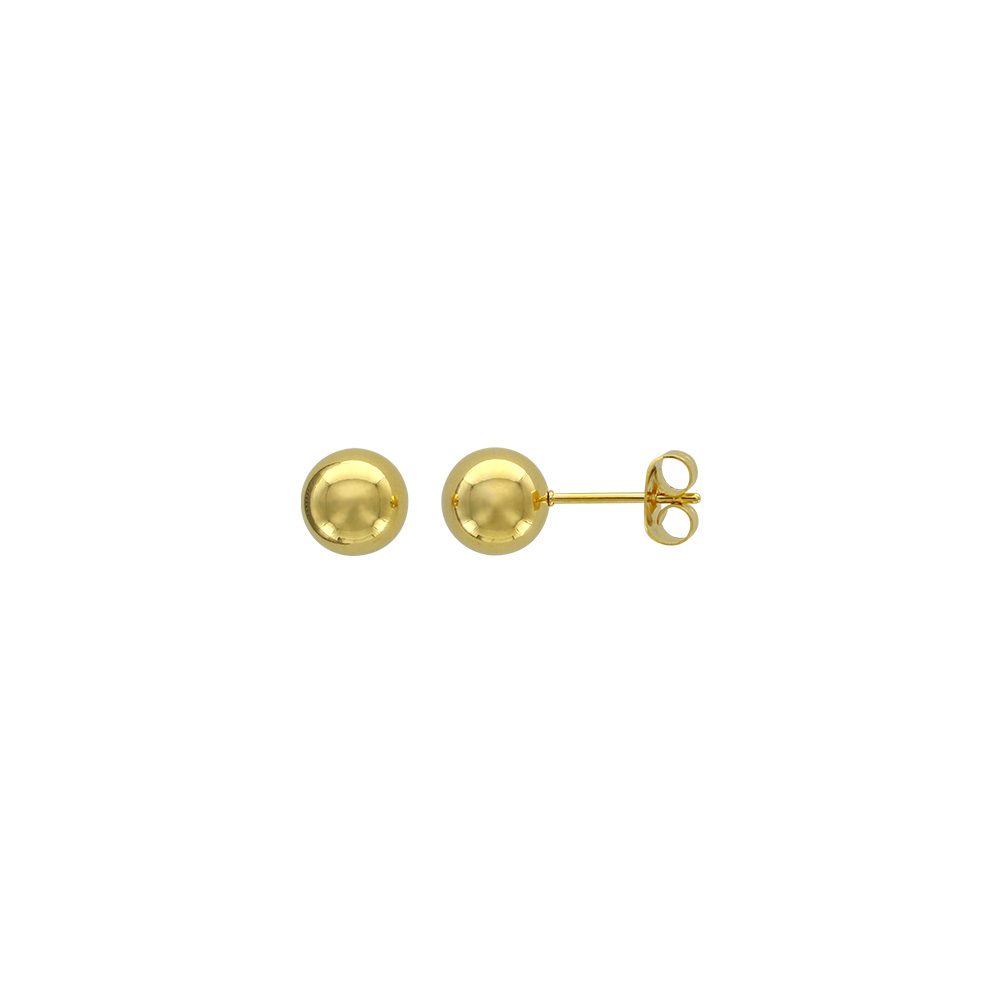 Boucles d'oreilles puces boules en acier