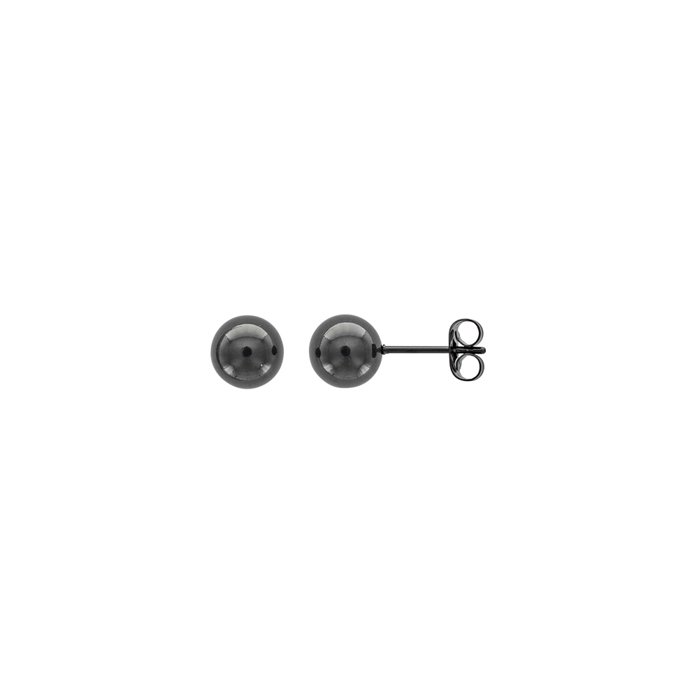 Boucles d'oreilles puces boules en acier