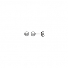 Boucles d'oreilles puces boules en acier