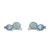 Boucles d'oreilles puces escargot en argent 925/1000